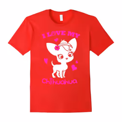 Chihuahua T-shirt , I love my Chihuahua-Father's Day - M