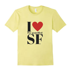 I Love San Francisco tshirt for native San Franciscans-Father's Day - XL