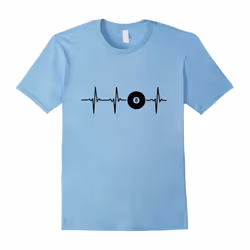 My Heart Beats For Pool Billiard T-Shirt â I Love Pool Shirt-Father's Day - XXXL