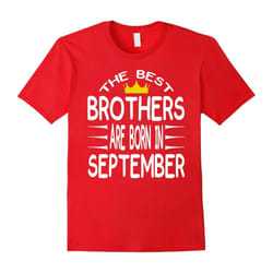 Birthday Tshirt For Brothers Born In September â Family Tee-Father's Day - M