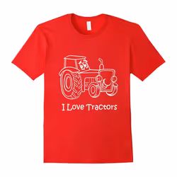 âI Love Tractorsâ T-Shirt People who Love Tractors-Father's Day - M