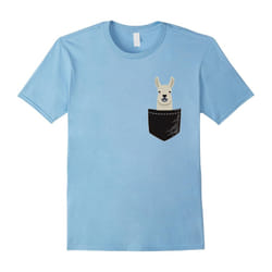 Llama in Your Pocket Tshirt Gift Pet Love-Father's Day - XXL