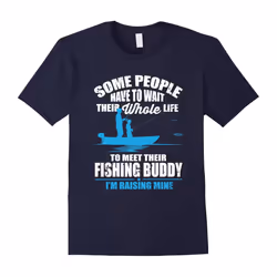 I'm Raising My Fishing Buddy Dad's Fishing T-Shirt-Father's Day - L