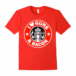 I Love Guns And Bacon T-Shirt-Father's Day - XXL