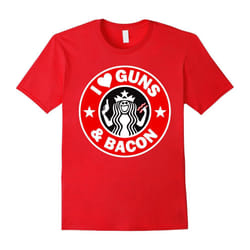 I Love Guns And Bacon T-Shirt-Father's Day - XXL