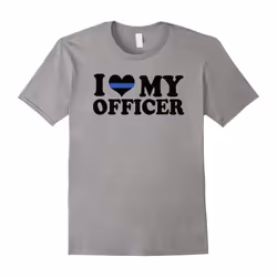 Police Shirt â I Heart My Officer Love My Officer Love Cops-Father's Day - M