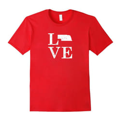 Cute Nebraska Love Shirt for Proud Nebraskans & Cornhuskers-Father's Day - M