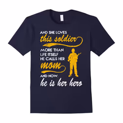 She loves this soldier and now he is her hero T shirt-Father's Day - XXL