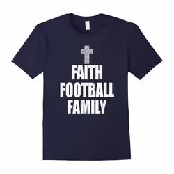 Faith Football Family T-Shirt-Father's Day - XXXL