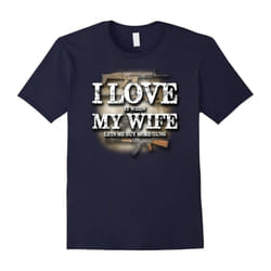 Men's PREMIUM I LOVE it when MY WIFE lets me buy more guns! tShirt-Father's Day - L