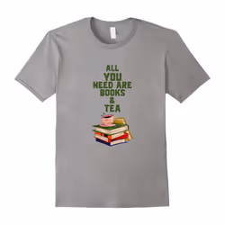 Coffee And Book Lovers T-Shirt, Funny Read Day Quotes Gift-Father's Day - L