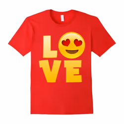 Happy Hearts Eyes and Smiley Love Emoji T-Shirt-Father's Day - XXL