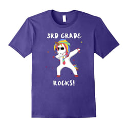 3rd Grade Rocks Unicorn Dab Shirt Back To School Gifts-Father's Day - XXXL