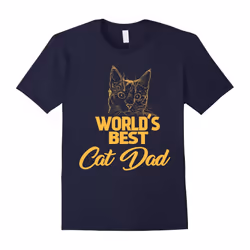 Best Cat Dad Shirt Funny Cat T-Shirt-Father's Day - S