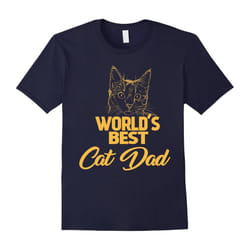 Best Cat Dad Shirt Funny Cat T-Shirt-Father's Day - L