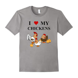 I Love My Chicken T-shirt â pet chickens farmer tshirt tee-Father's Day - S