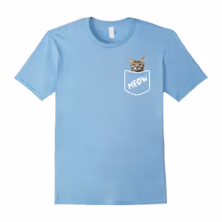 Cat In A Pocket â Kitten Lover Tiny Kitty Funny T-Shirt-Father's Day - L