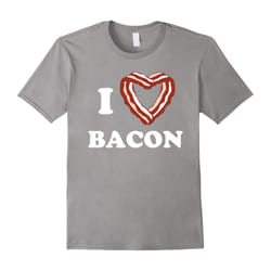I Love Heart Bacon T-Shirt-Father's Day - XL