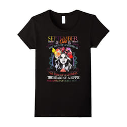 Womens September Woman The Soul Of A Mermaid Shirt-Birthday Gifts-Father's Day - XXL