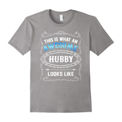 Men's Valentines day gifts for wife from hubby amazing hubby tee-Father's Day - M