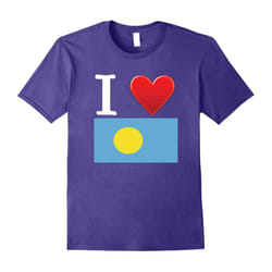 I Heart Love Palau Flag T-Shirt-Father's Day - XXL