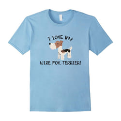 I Love my Wire Fox Terrier shirt-Father's Day - L