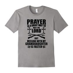 Don't Mess with My Granddaughter Gun T-Shirt Funny for Papa-Father's Day - XL