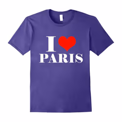 I Love Paris T Shirt , I Heart Paris Tee France Shirt-Father's Day - XXL