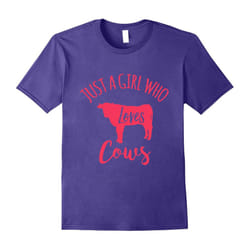 Just A Girl Who Loves Cows Tshirt-Father's Day - XXL