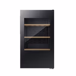 Hisense RW12D4NWG0, Compressor wine cooler, Freestanding, 30 bottle(s), G, Black, Stainless steel, Black