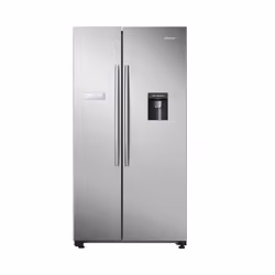 Hisense RS741N4WCE, Freestanding, American door, Stainless steel, Touch, LED, 578 L