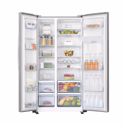 Hisense RS741N4WCE side-by-side refrigerator Freestanding 578 L E Stainless steel