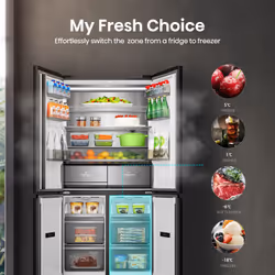 Hisense RQ768N4GBE side-by-side refrigerator Freestanding 591 L E Black - Additional view 6