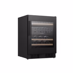 Hisense RW3N122GSLF, Compressor wine cooler, Built-in, 46 bottle(s), F, Black, Black