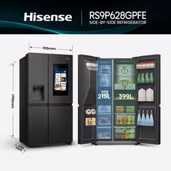 Hisense Side by RS9P628GPFE American fridge freezer 614 L Grey class E No Frost - Additional view 2