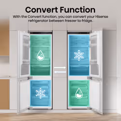 Hisense RB5B250SSWC1 Integrated Smart 60/40 Fridge Freezer - Sliding Hinge - C Rated - White - Additional view 7