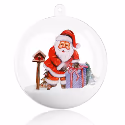 AGM 20Pcs DIY Plastic Christmas Tree Hanging Ornaments Ball Clear Fillable Ornaments Ball 80mm / 3.14 Decoration Art Crafts ...