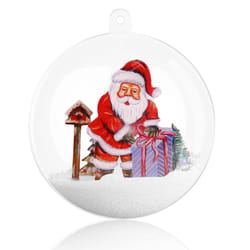 AGM 20Pcs DIY Plastic Christmas Tree Hanging Ornaments Ball  Clear Fillable Ornaments Ball  80mm / 3.14 Decoration Art Crafts for New Years Present Ho