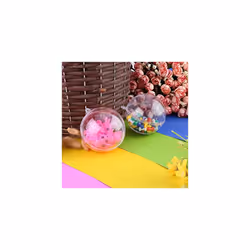 AGM 20pcs 10cm Clear Baubles, DIY Fillable Craft Shatterproof Christmas Tree Ball Ornaments, for Xmas New Year or other Winter Theme Decorations
