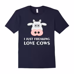 I Just Freaking Love Cows T-Shirt Cute Cow-Father's Day - L