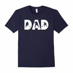 Men's Dad Father's Day âHockey Dadâ Funny Tee Shirts â DAD T SHIRT-Father's Day - L