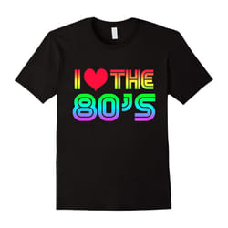 I Love the 80's Eighties Gaming Rainbow T-Shirt-Father's Day - S