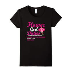 Flower Girl Gifts Shirt Flower Girl Duties-Father's Day - S