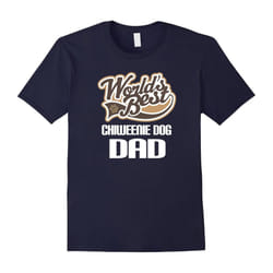 Chiweenie Dog Dad T-shirt (Worlds Best) Pet Owner Tee-Father's Day - M