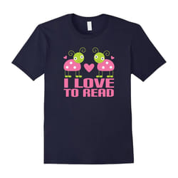 Book Lover T-shirt Cute I Love to Read Ladybug Tee-Father's Day - XL