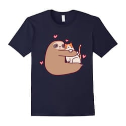 Sloth love Cat T-shirt-Father's Day - M
