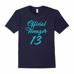 OFFICIAL TEENAGER 13 Teal Princess Birthday Celebration Tee-Father's Day - XXL