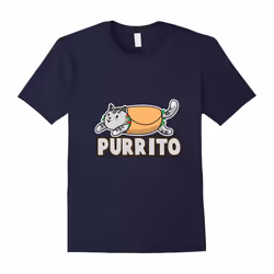 Purrito Mexican Burrito Cute Funny Kitty Lover Cat Tee Shirt-Father's Day - XXL