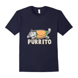 Purrito Mexican Burrito Cute Funny Kitty Lover Cat Tee Shirt-Father's Day - XXXL