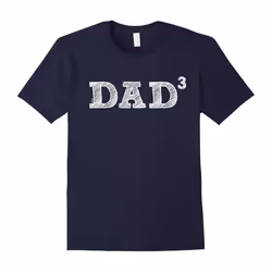 Men's Dad3, Three Kids, Father's Day, Father of Three T-Shirt-Father's Day - M